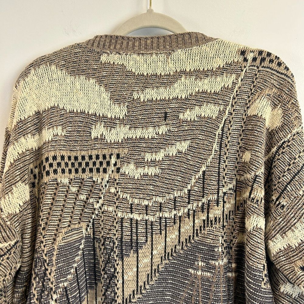 Vintage Bachrach Sweater Womens Brown Fair Isle Yacht Knit Hippie‎ Boho Grandma - Picture 5 of 10